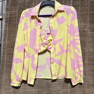 MUY MUY Floral Blouse & Cami Set Size Medium